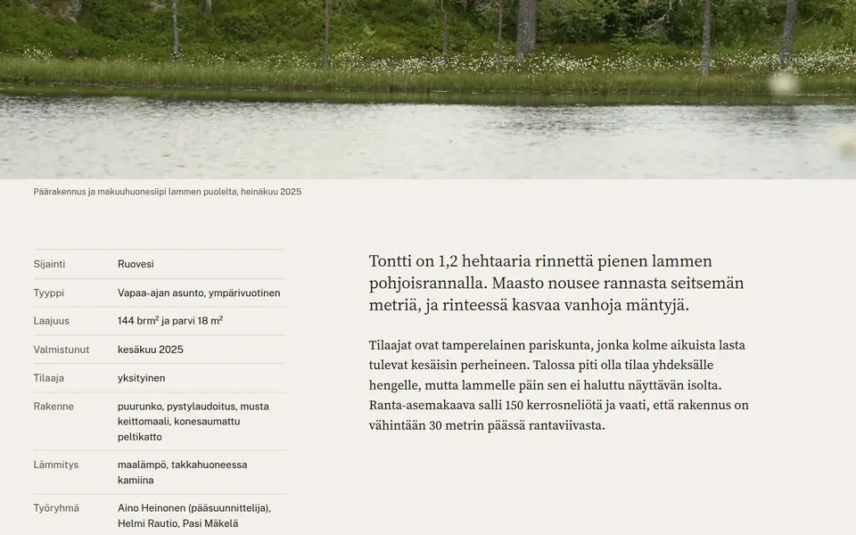 Haljala: Kohdesivu, Huvila Kallio, tiedot