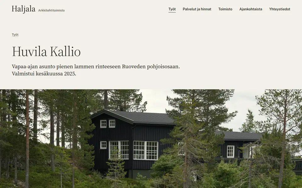 Haljala: Kohdesivu, Huvila Kallio