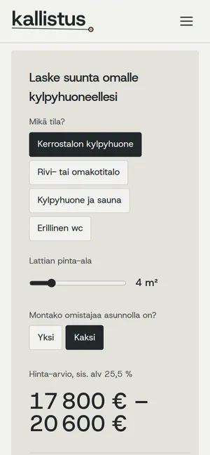 Kallistus puhelimella, näkymä 2
