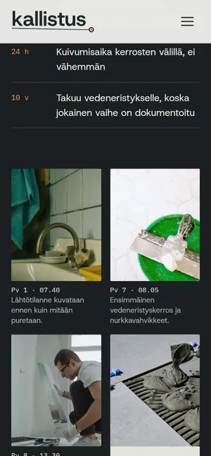 Kallistus puhelimella, näkymä 3