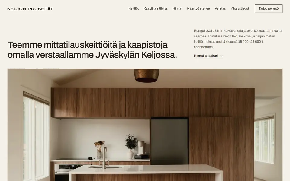Keljon Puusepät: etusivu