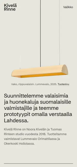 Kivelä Rinne puhelimella, näkymä 1