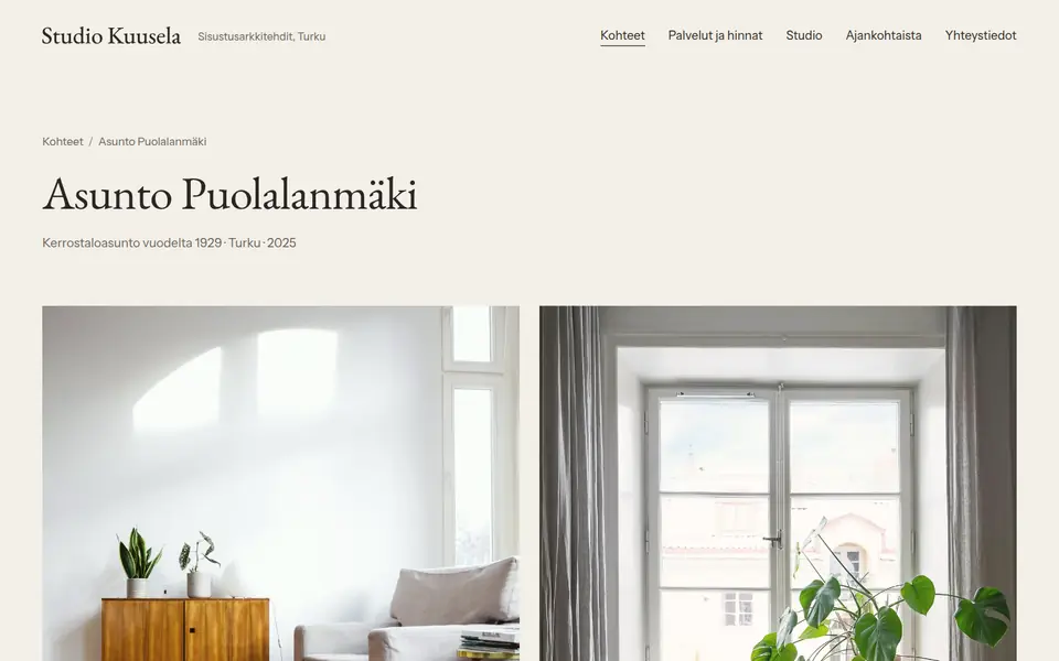 Studio Kuusela: Kohdesivu, Asunto Puolalanmäki