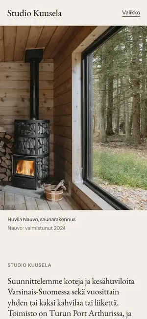 Studio Kuusela puhelimella, näkymä 1